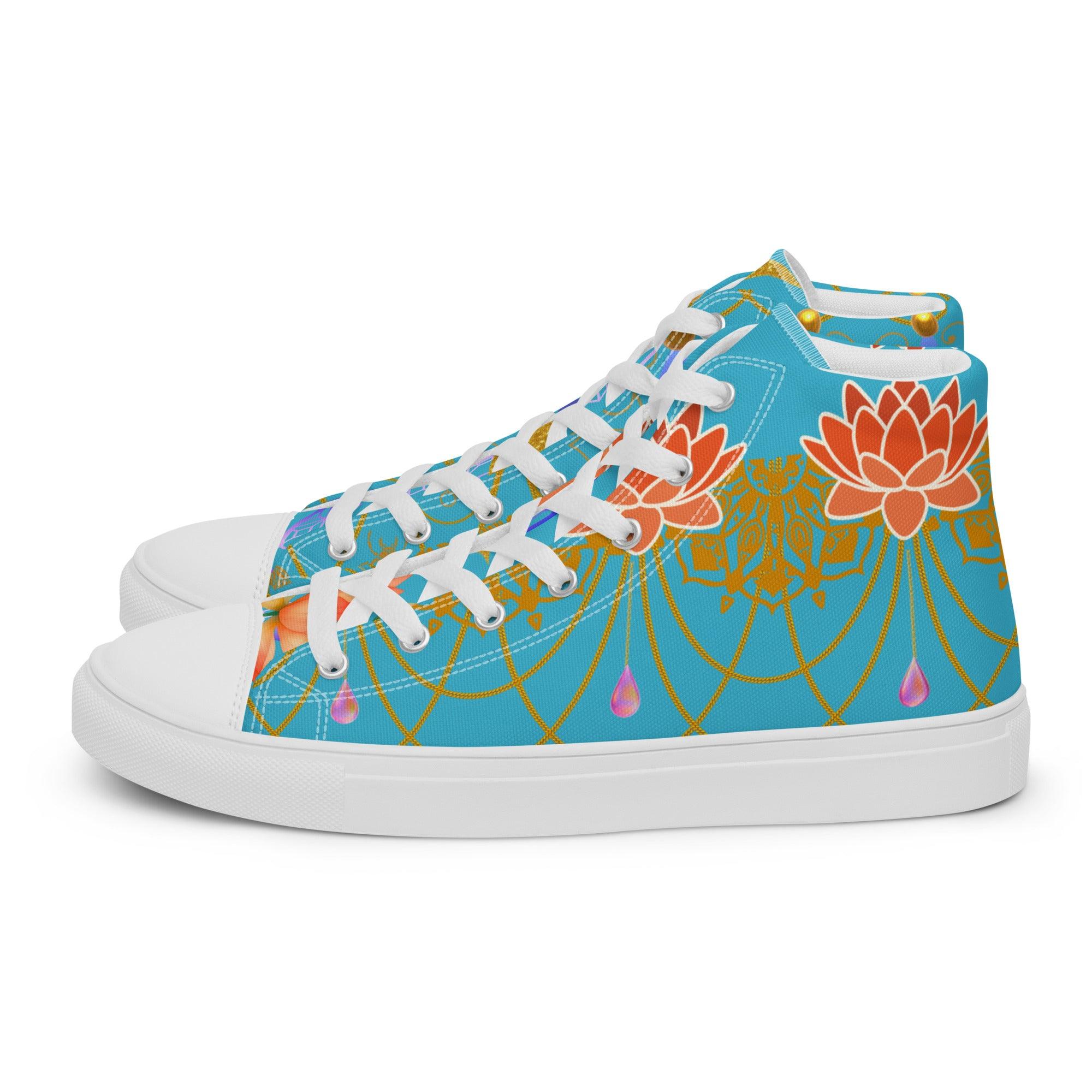 womens-high-top-canvas-shoes-white-left-69fa9bba4d0f2 - Sweet Talks Tees