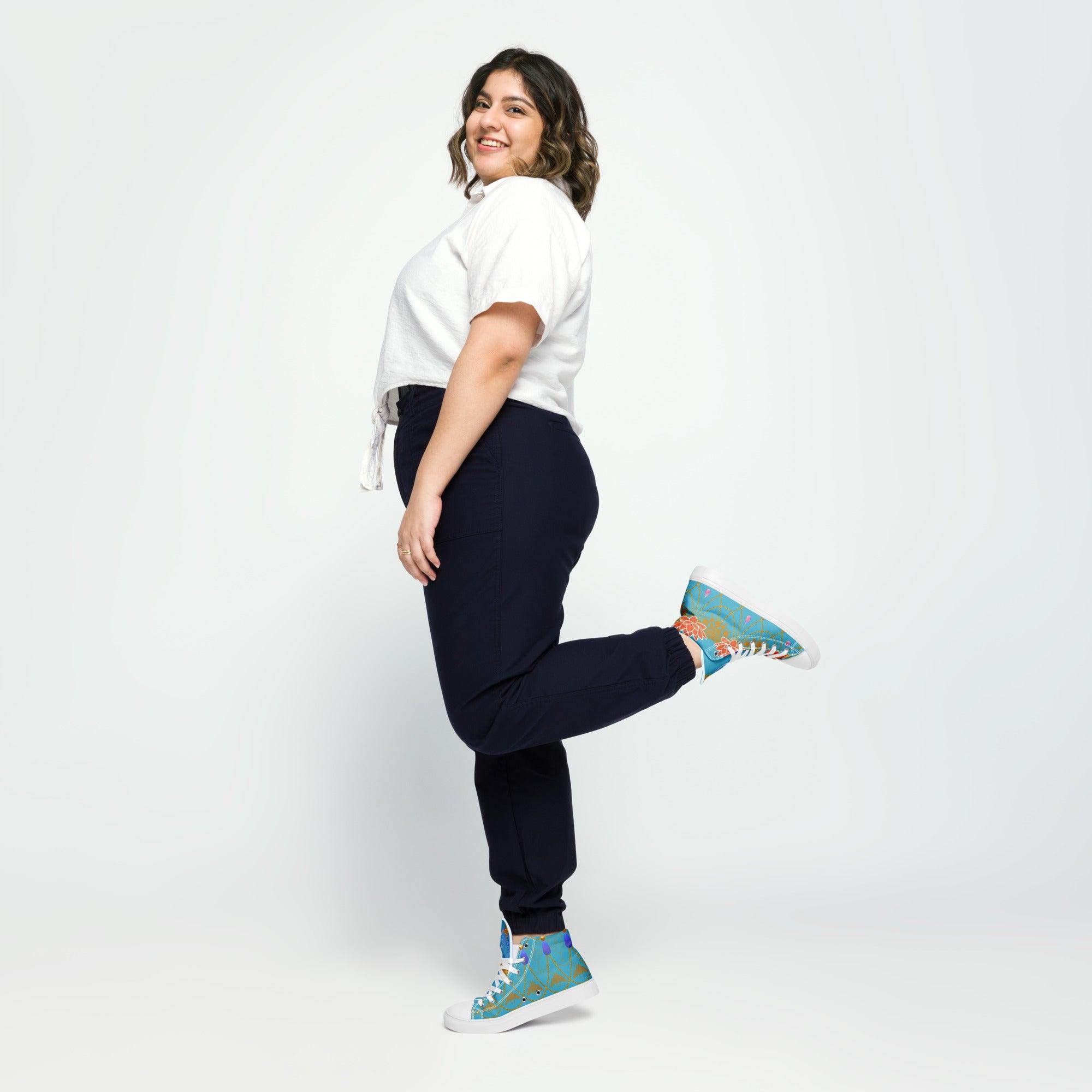 womens-high-top-canvas-shoes-white-left-69fa9bba504c1 - Sweet Talks Tees