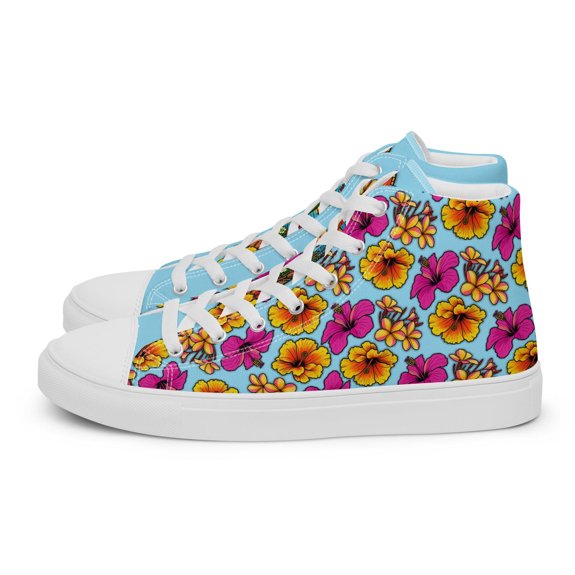 womens-high-top-canvas-shoes-white-left-69fdd9bbc3476 - Sweet Talks Tees