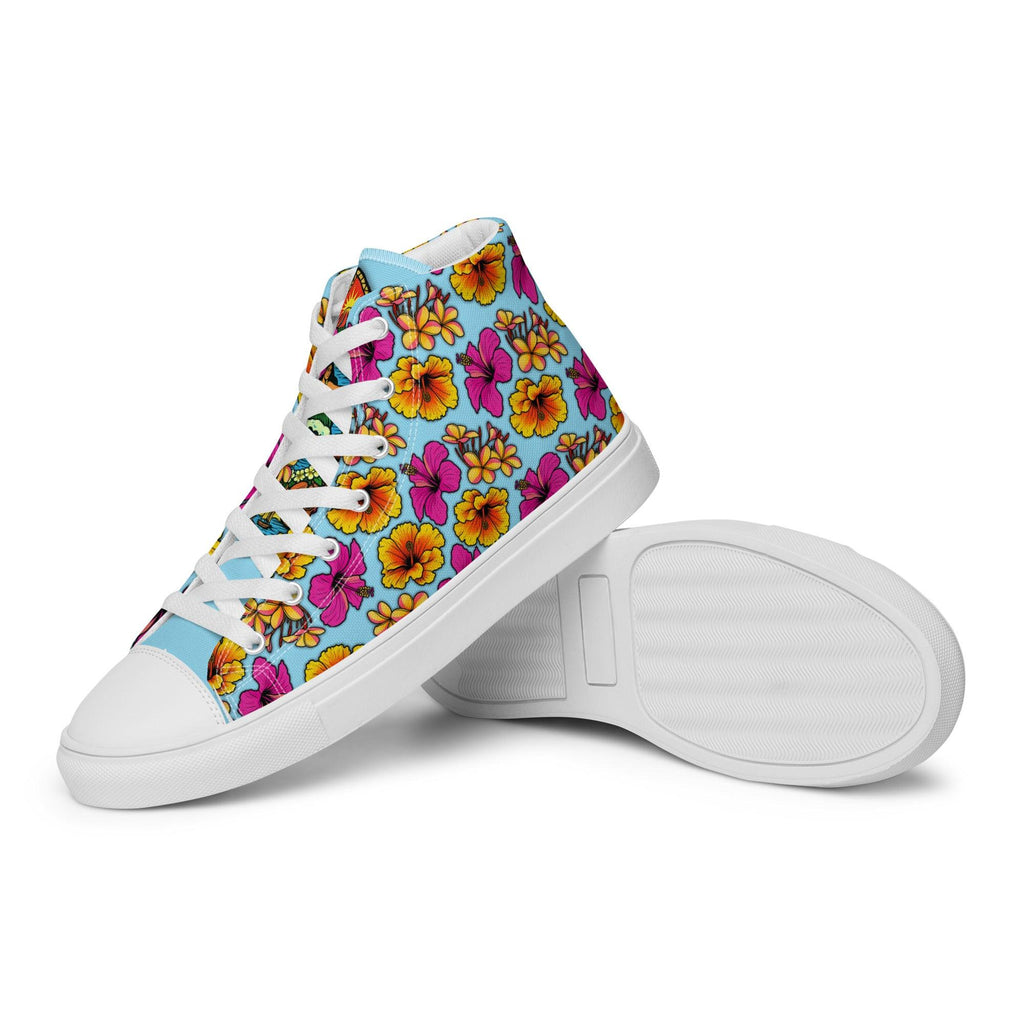 womens-high-top-canvas-shoes-white-left-69fdd9bbc64ff - Sweet Talks Tees