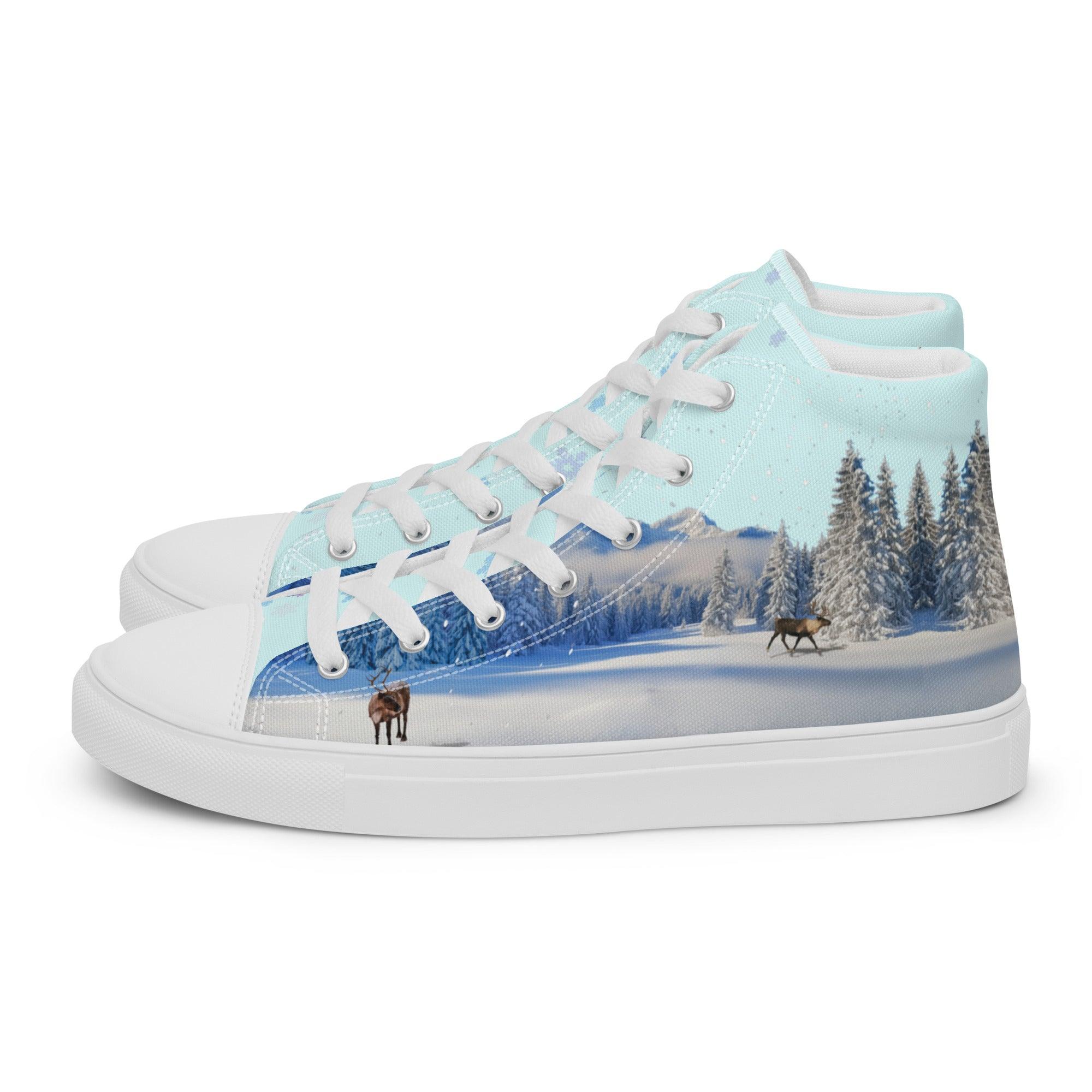 womens-high-top-canvas-shoes-white-left-69feddbc8f79b - Sweet Talks Tees
