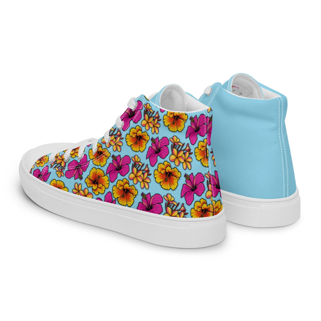 womens-high-top-canvas-shoes-white-left-back-69fdd9bbc3bc3 - Sweet Talks Tees