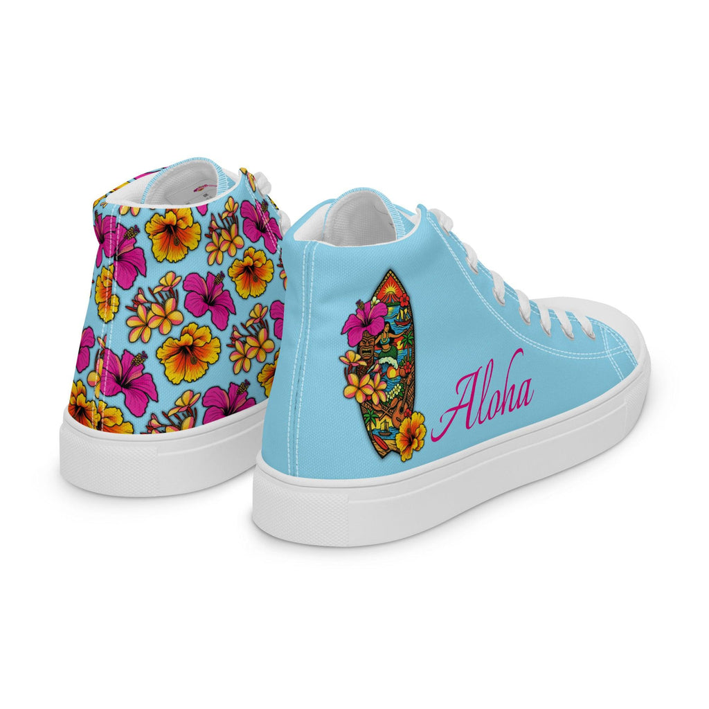 womens-high-top-canvas-shoes-white-right-back-69fdd9bbc512d - Sweet Talks Tees