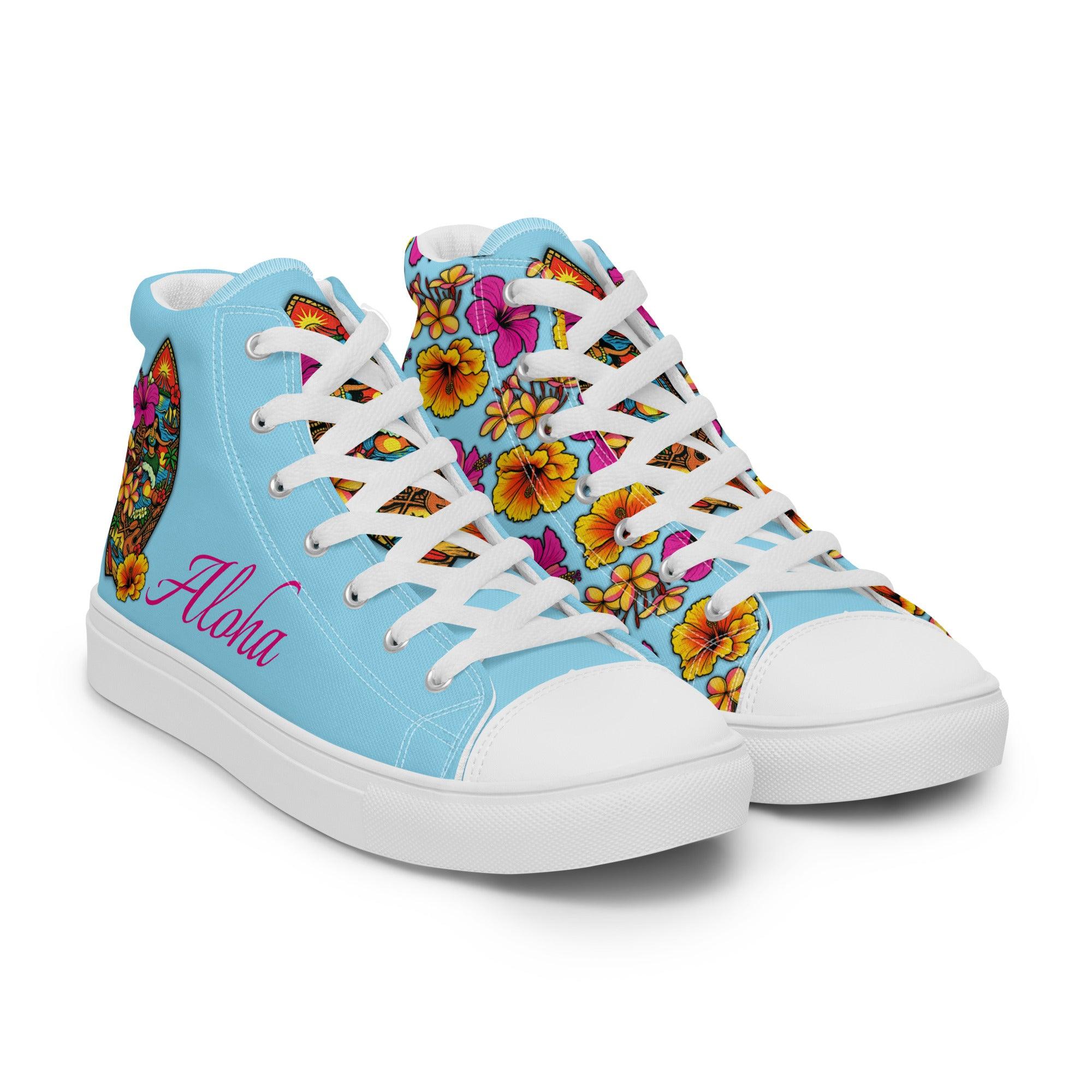 womens-high-top-canvas-shoes-white-right-front-69fdd9bbc5741 - Sweet Talks Tees